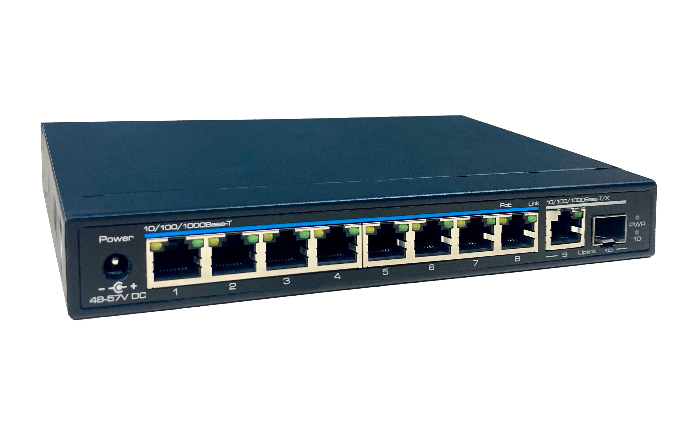 10口全千兆PoE交換機(jī)(光電上聯(lián))
